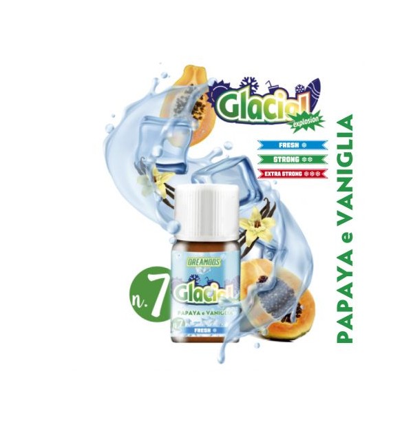 Dreamods GLACIAL Explosion - Papaya e Vaniglia Aroma Concentrato "STRONG" Dreamods GLACIAL Explosion - Papaya e Vaniglia Aroma Concentrato "STRONG"