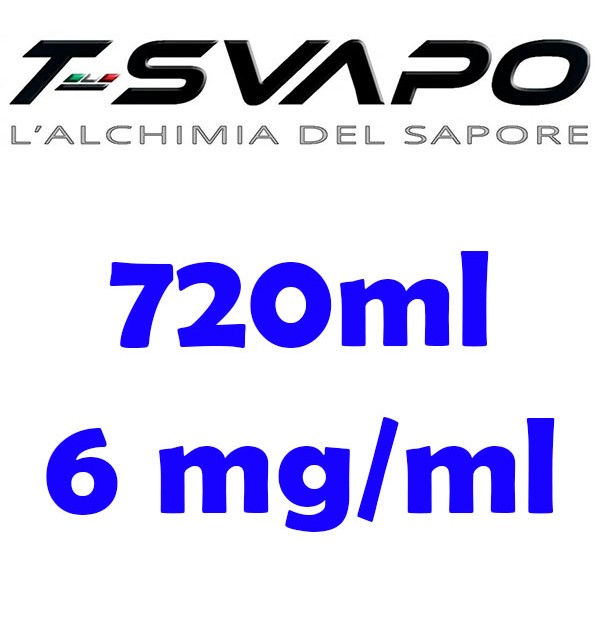 Pack Base TSvapo Booster 720ml 50/50 - 6mg/ml (250+250+22x10)