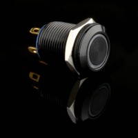 Pulsante 16mm Piatto Led Bianco